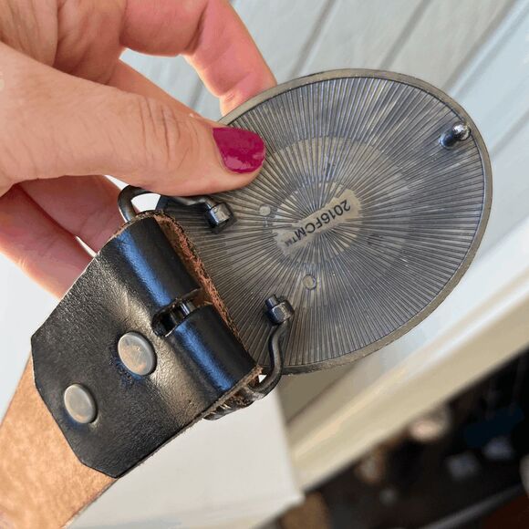 Buffalo Nickel Belt Buckle Turquoise Western Cowboy Rodeo Boho Style - Picture 2 of 6